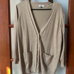 Talbots Light Brown Cardigan Sweater